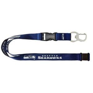SEATTLE SEAHAWKS BOTTLE OPENER LANYARD / KEYCHAIN LICENSED